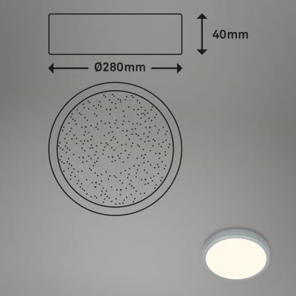 Briloner 3701-014 - Plafonnier à intensité variable RUNA LED/18W/230V 2700-6500K argent + télécommande