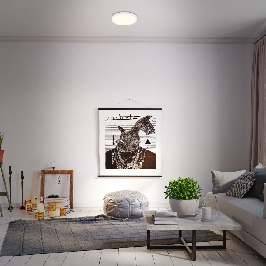 Briloner 3701-016 - Plafonnier à intensité variable RUNA LED/18W/230V 2700-6500K blanc + télécommande
