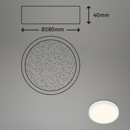 Briloner 3701-016 - Plafonnier à intensité variable RUNA LED/18W/230V 2700-6500K blanc + télécommande