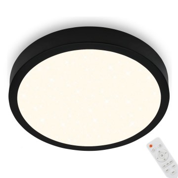 Briloner 3704-015 - Plafonnier à intensité variable RUNA LED/22W/230V 2700-6500K noir + télécommande