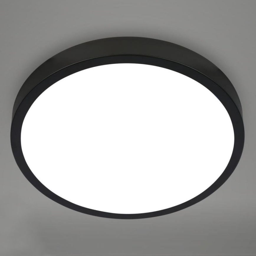 Briloner 3709-015 - Plafonier RGBW à intensité variable LED/22W/230V 4000K d. 38 cm noir + Télécommande