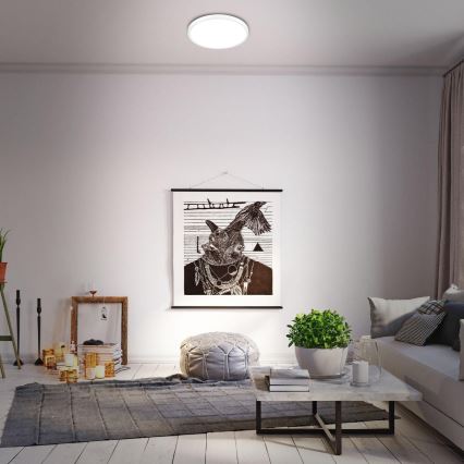 Briloner 3709-016 - Plafonier RGBW à intensité variable LED/22W/230V 4000K d. 38 cm blanc + Télécommande