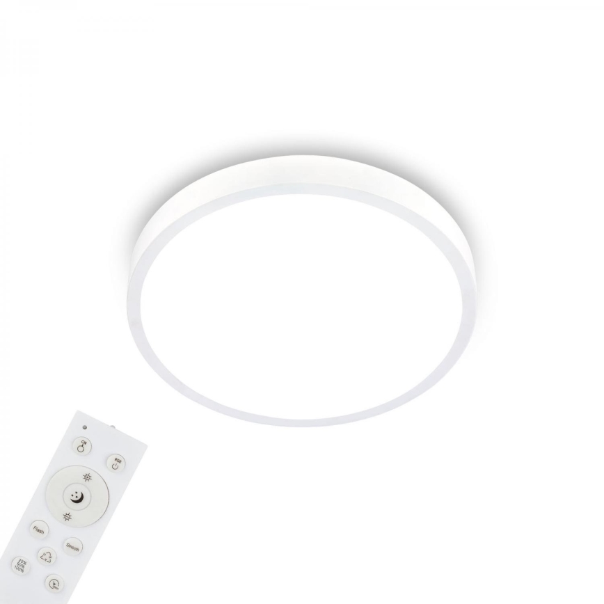 Briloner 3709-016 - Plafonier RGBW à intensité variable LED/22W/230V 4000K d. 38 cm blanc + Télécommande