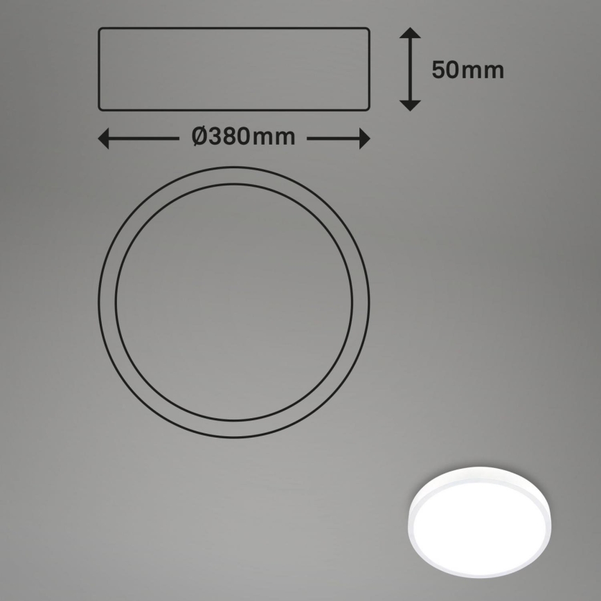 Briloner 3709-016 - Plafonier RGBW à intensité variable LED/22W/230V 4000K d. 38 cm blanc + Télécommande