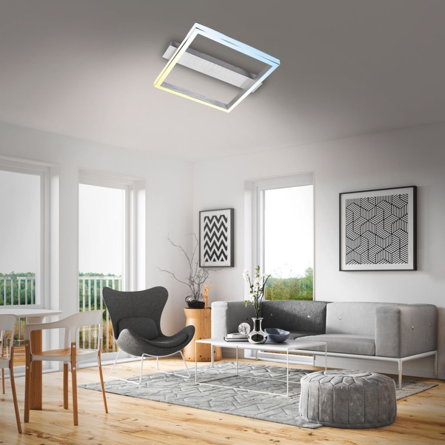 Briloner 3760-019 - Plafonnier LED dimmable FRAME LED/23W/230V 2700-6500K 42x36 cm + télécommande
