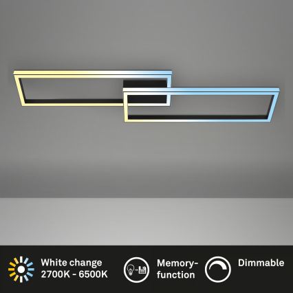 Briloner 3761015 - Plafonnier LED dimmable LED/45W/230V 2700-6500K noir + télécommande