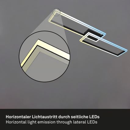 Briloner 3761015 - Plafonnier LED dimmable LED/45W/230V 2700-6500K noir + télécommande