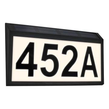 Briloner 3797015 - Numéro de maison solaire à LED 0,5W/1,2V 1200 mAh IP44