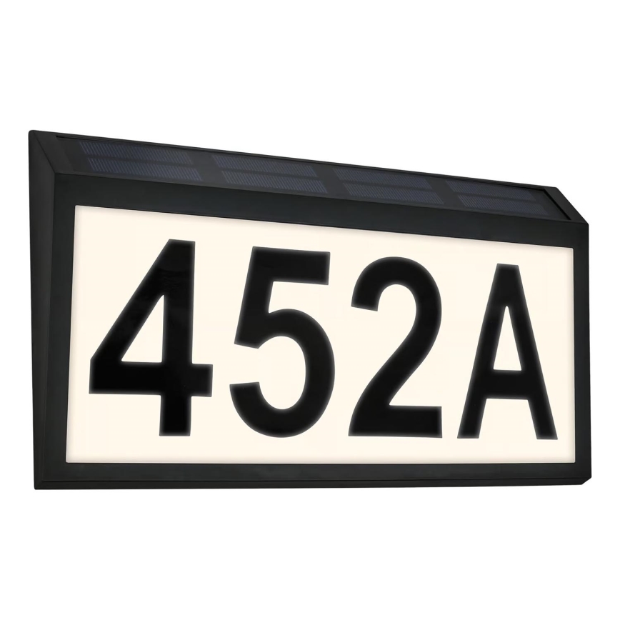 Briloner 3797015 - Numéro de maison solaire à LED 0,5W/1,2V 1200 mAh IP44