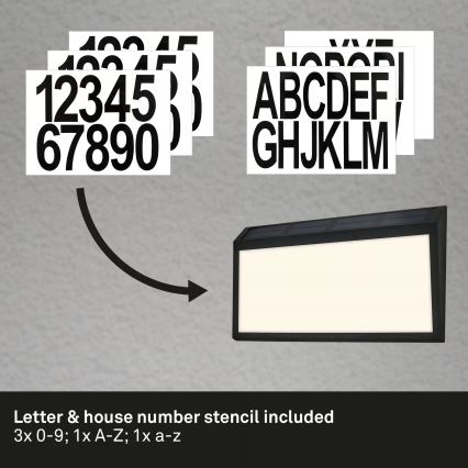 Briloner 3797015 - Numéro de maison solaire à LED 0,5W/1,2V 1200 mAh IP44