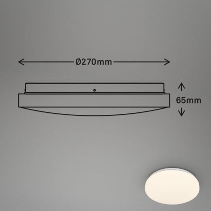 Briloner 3827-016 - Plafonnier LED pour salle de bains avec détecteur WALK LED/13W/230V IP54 Ø 27 cm blanc