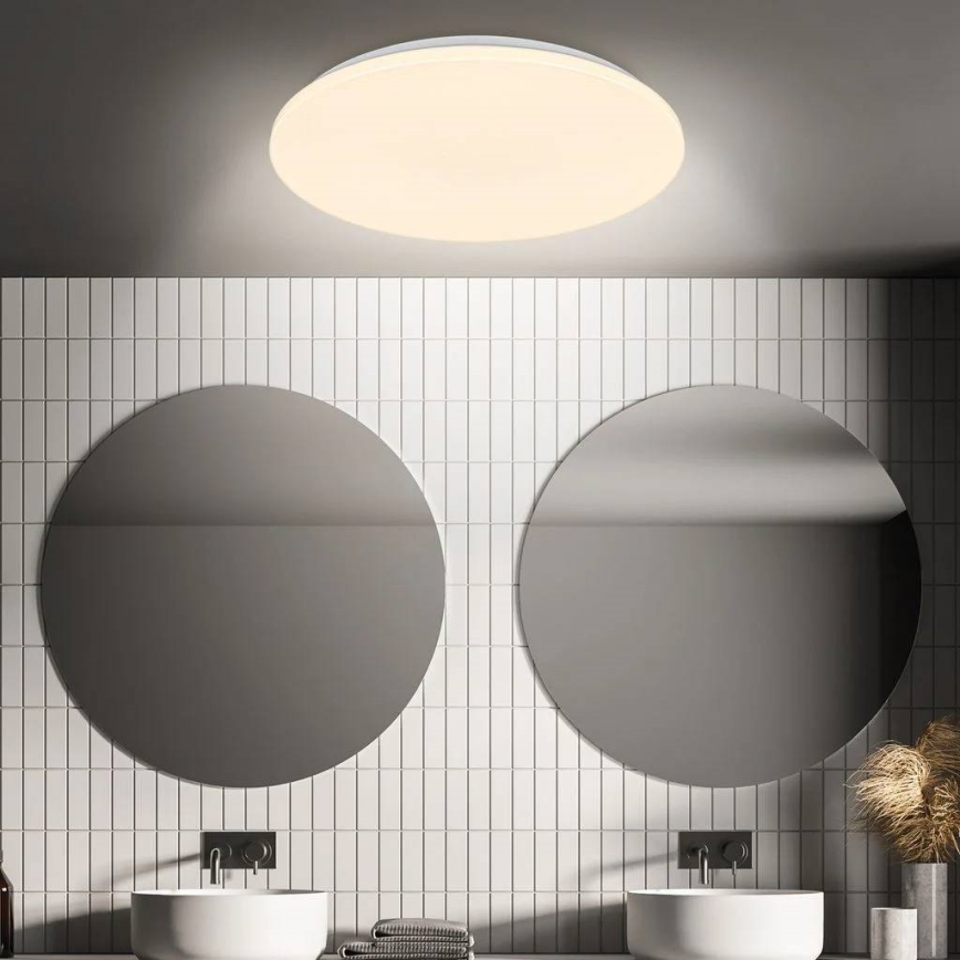 Briloner 3828-016 - Plafonnier LED pour salle de bains avec détecteur de mouvement WALK LED/24W/230V IP54 Ø 35 cm blanc