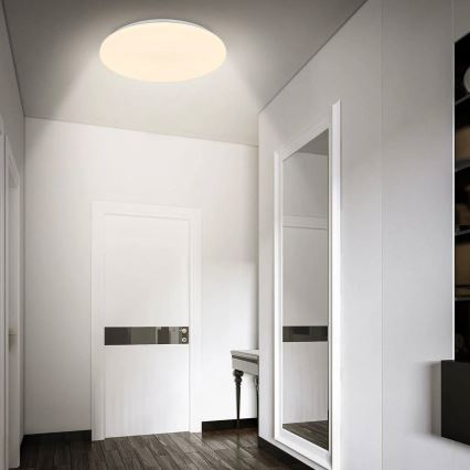 Briloner 3828-016 - Plafonnier LED pour salle de bains avec détecteur de mouvement WALK LED/24W/230V IP54 Ø 35 cm blanc