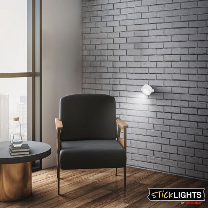 Briloner 3896016 - Applique murale rechargeable LED dimmable TARI LED/1,6W/5V 1500 mAh blanche