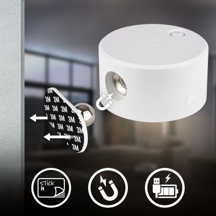 Briloner 3896016 - Applique murale LED rechargeable et dimmable TARI LED/1,6W/5V 1500 mAh, blanche