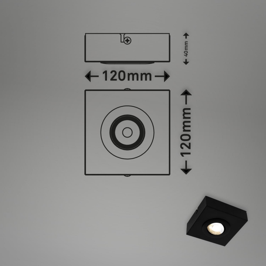 Briloner 3996015 - Spot CTS LED/4W/230V 2700/4000K noir