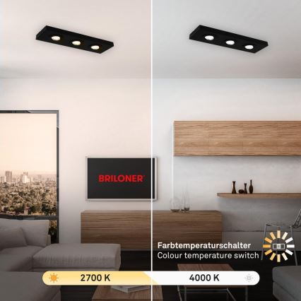 Briloner 3996035 - Spot CTS 3xLED/4W/230V 2700/4000K noir