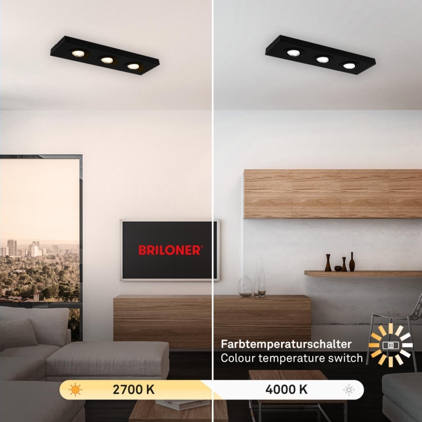 Briloner 3996035 - Spot CTS 3xLED/4W/230V 2700/4000K noir