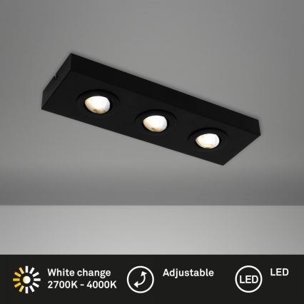 Briloner 3996035 - Spot CTS 3xLED/4W/230V 2700/4000K noir