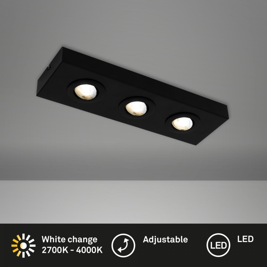 Briloner 3996035 - Spot CTS 3xLED/4W/230V 2700/4000K noir