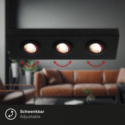 Briloner 3996035 - Spot CTS 3xLED/4W/230V 2700/4000K noir