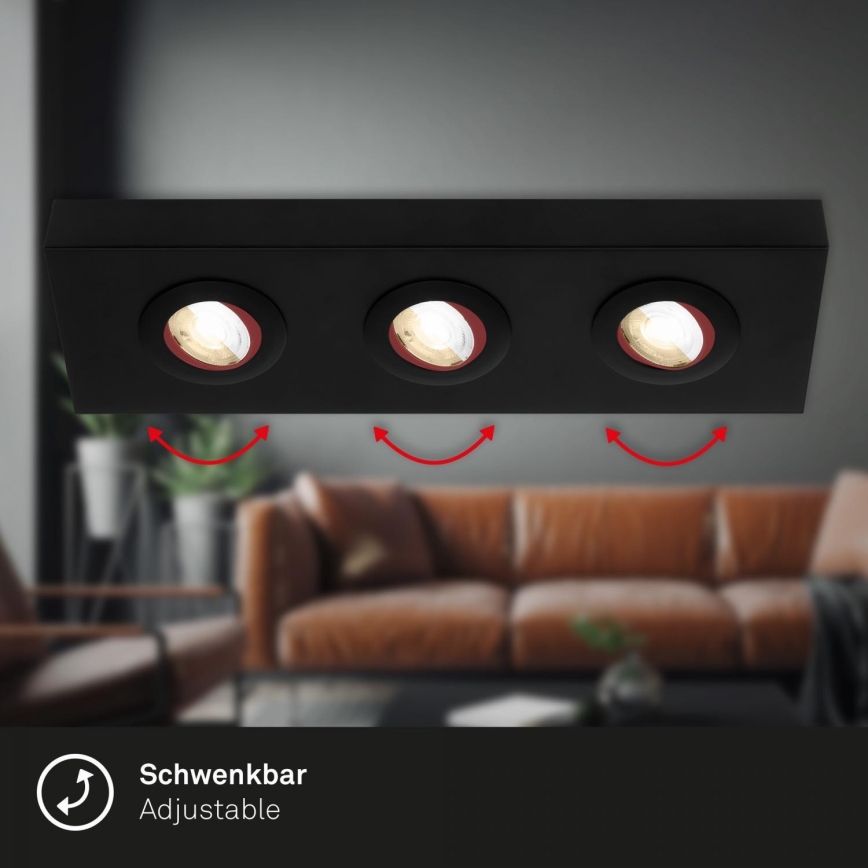 Briloner 3996035 - Spot CTS 3xLED/4W/230V 2700/4000K noir