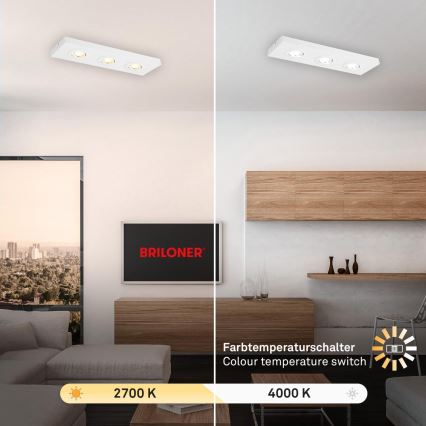 Briloner 3996036 - Spot CTS 3xLED/4W/230V 2700/4000K blanc
