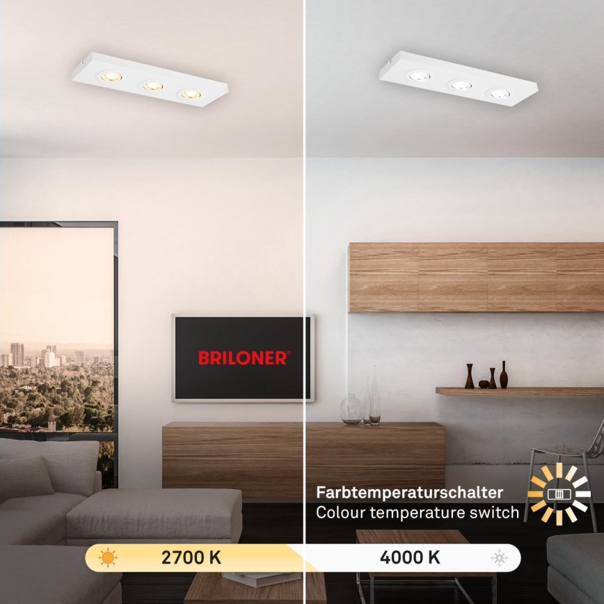 Briloner 3996036 - Spot CTS 3xLED/4W/230V 2700/4000K blanc