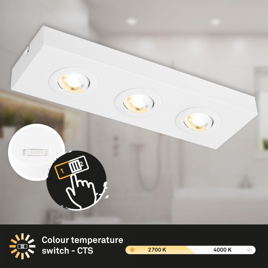 Briloner 3996036 - Spot CTS 3xLED/4W/230V 2700/4000K blanc