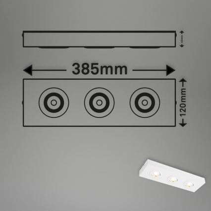 Briloner 3996036 - Spot CTS 3xLED/4W/230V 2700/4000K blanc