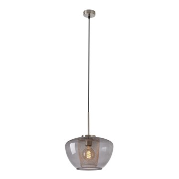 Briloner 4016-014 - Suspension à câble SEVENTIES 1xE27/40W/230V gris fumé