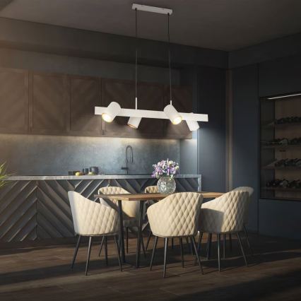 Briloner 4058044 - Suspension sur câble ERA 4xGU10/10W/230V crème