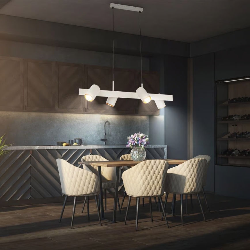 Briloner 4058044 - Suspension sur câble ERA 4xGU10/10W/230V crème