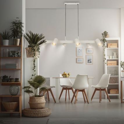 Briloner 4058064 - Suspension sur câble ERA 6xGU10/10W/230V crème