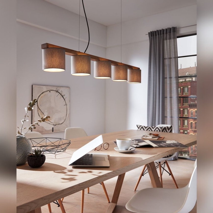 Briloner 4075-054 - Suspension sur câble RHON 5xE14/25W/230V