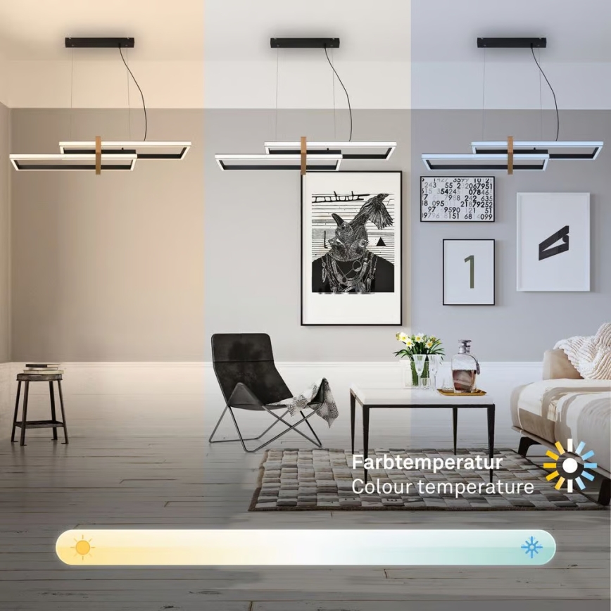 Briloner 4768015 - Suspension LED dimmable sur câble LED/44W/230V 2700-6500K + télécommande