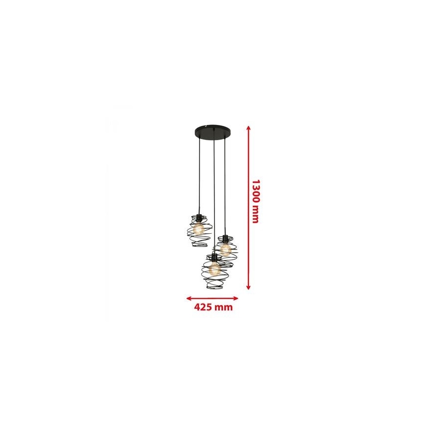 Briloner 4870-035 - Suspension sur câble 3xE27/60W/230V