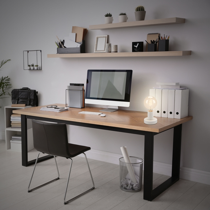 Briloner 7023-016 - Lampe de table TEEPU 1xE27/10W/230V blanc