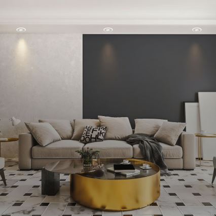 Briloner 7039034 - Ensemble de 3 spots LED encastrés pour salle de bains, LED/5W/230V, IP44, chrome mat