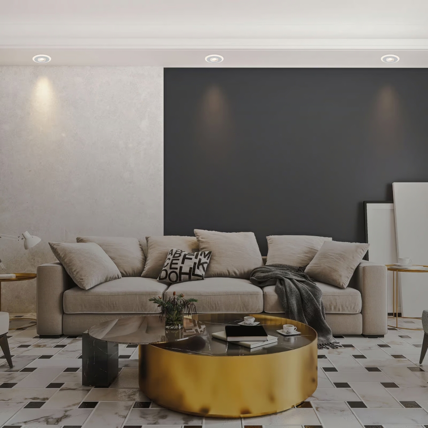 Briloner 7039034 - Ensemble de 3 spots LED encastrés pour salle de bains, LED/5W/230V, IP44, chrome mat