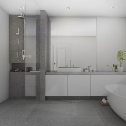 Briloner 7039034 - Ensemble de 3 spots encastrés pour salle de bains, 3xLED/5W/230V, IP44, chrome mat