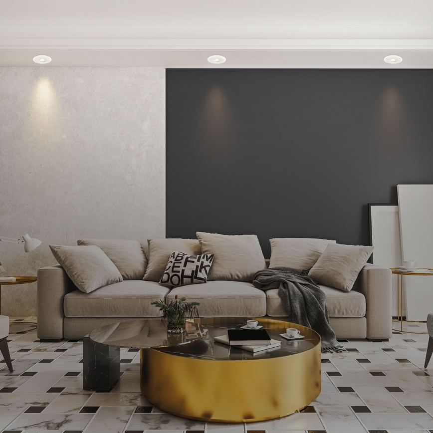 Briloner 7039036 - ENSEMBLE 3xLED Plafonnier encastré pour salle de bains 3xLED/5W/230V IP44 blanc