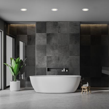 Briloner 7049014 - Luminaire encastré LED dimmable pour salle de bains LED/6W/230V 3000K IP44 chrome mat