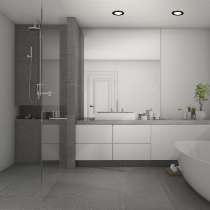 Briloner 7049015 - Plafonnier encastré LED dimmable pour salle de bains LED/6W/230V 3000K IP44 noir