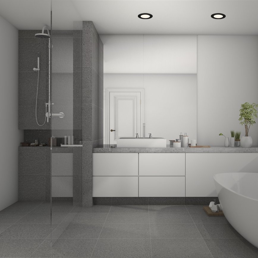 Briloner 7049015 - Plafonnier encastré LED dimmable pour salle de bains LED/6W/230V 3000K IP44 noir