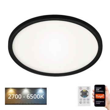 Briloner 7058-015 - Luminaire à intensité variable SLIM LED/18W/230V 2700-6500K Wi-Fi Tuya + télécommande
