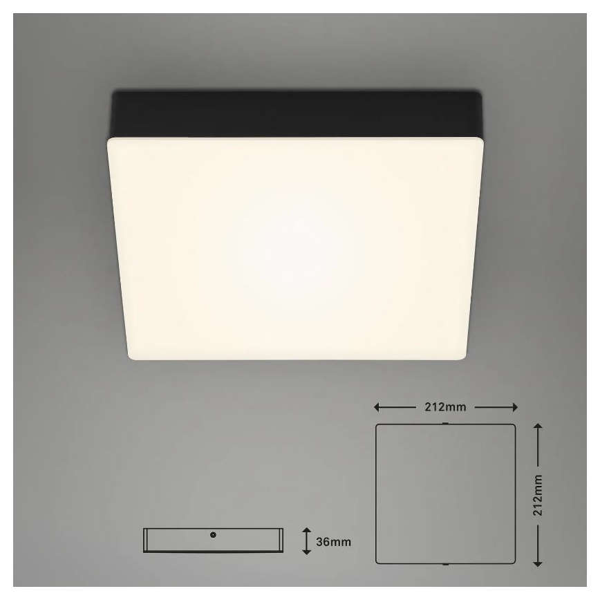 Briloner 7070-015 - Plafonnier LED FLAME LED/16W/230V noir