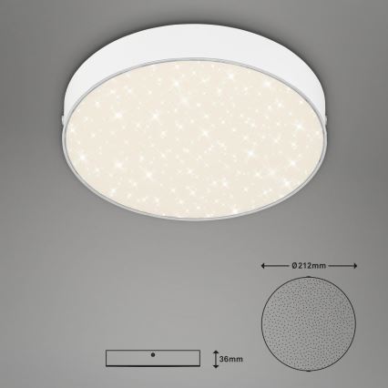 Briloner 7073-416 - Plafonnier STAR SKY LED/16W/230V 4000K d. 21 cm blanc