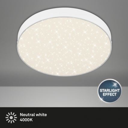 Briloner 7074-416 - Plafonnier STAR SKY LED/21W/230V 4000K d. 28 cm blanc