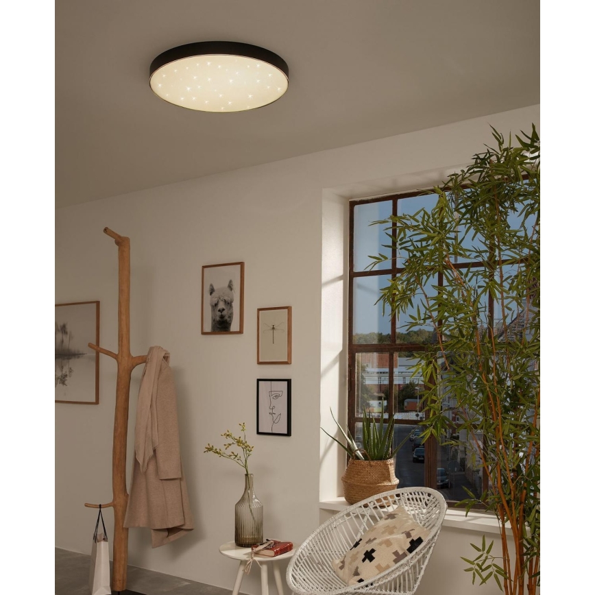Briloner 7075-415 - Plafonnier STAR SKY LED/24,5W/230V 4000K d. 38 cm noir